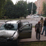 Рено снес ограждения и выронил пассажирку на Гагарина - Калужский перекрёсток
