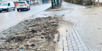 В Калуге тротуар на улице Салтыкова-Щедрина бросили раскопанным - Калужский перекрёсток
