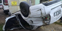 В калужском Жукове зафиксировали аварию с опрокинувшимся авто - Комсомольская Правда