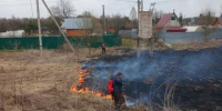 В Воротынске после пала травы огонь подошёл к домам - Калужский перекрёсток