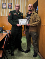 Депутат Дмитрий Галкин награждён грамотой военного комиссара Калужской област