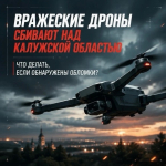 Калужанам напоминают правила поведения при обнаружении обломков БПЛА